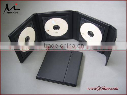 Elegant PU Leather CD DVD Disc Holder Storage Album for Wedding,1Pic,3Disc