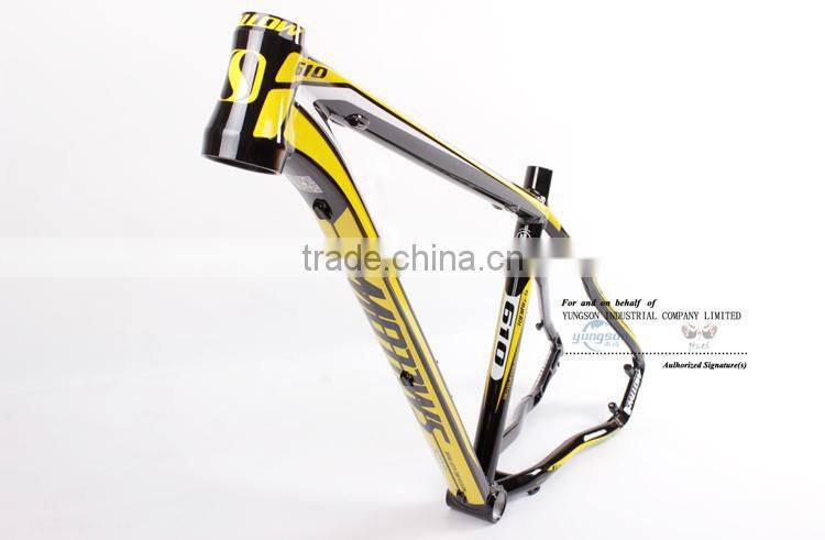 Aluminum alloy mountain bike frame with comfortable riding feeling