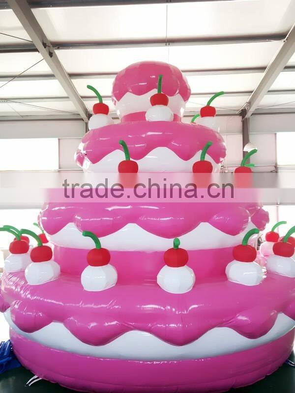Happy birthday inflatable cake model for decoration/advertising