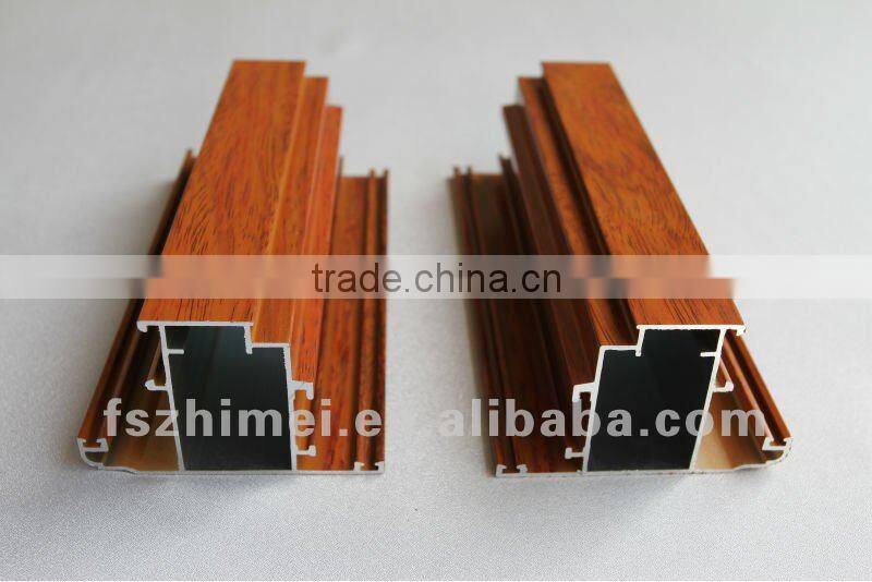 Wood grain aluminum profile