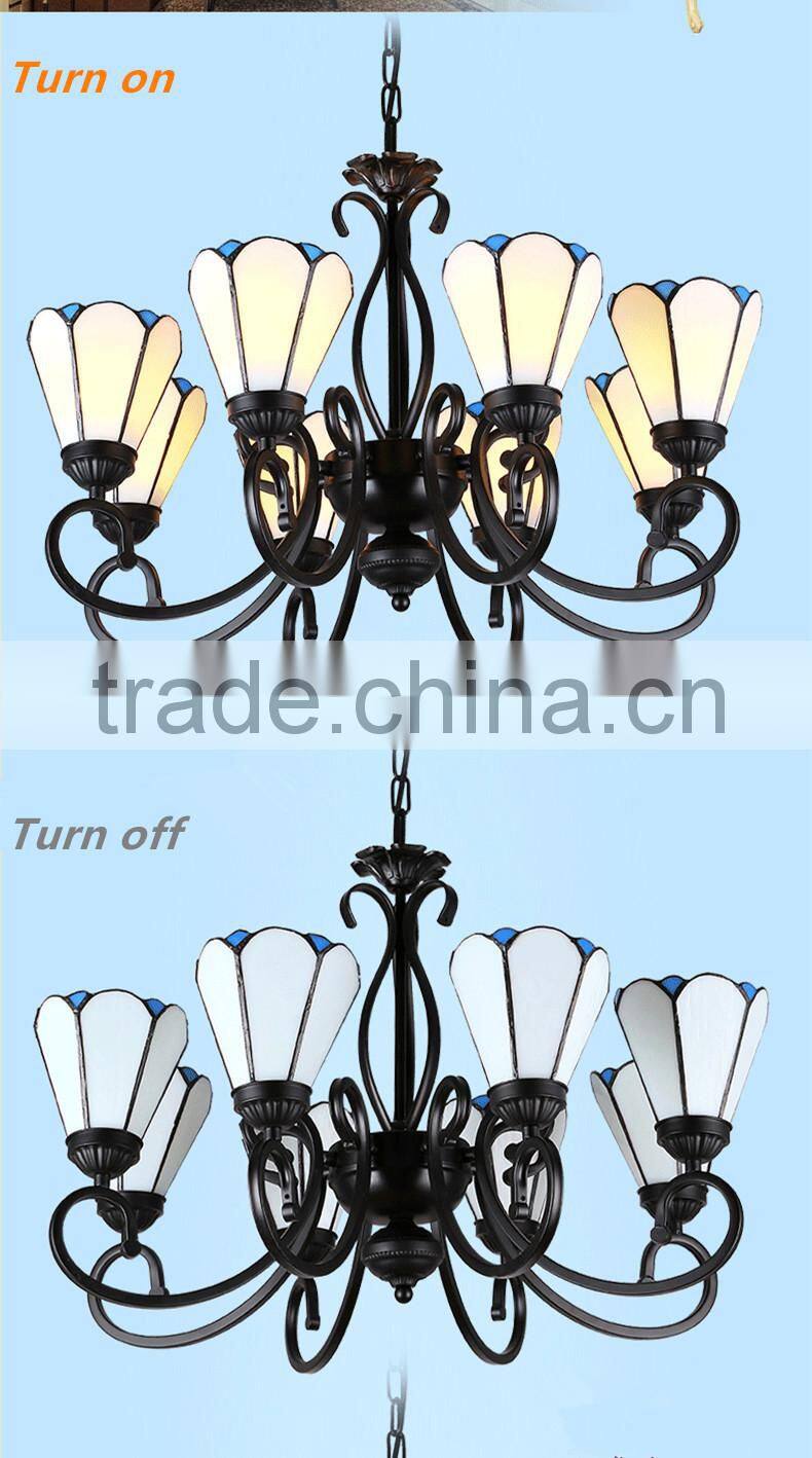 European MED Style Black Iron chandelier light
