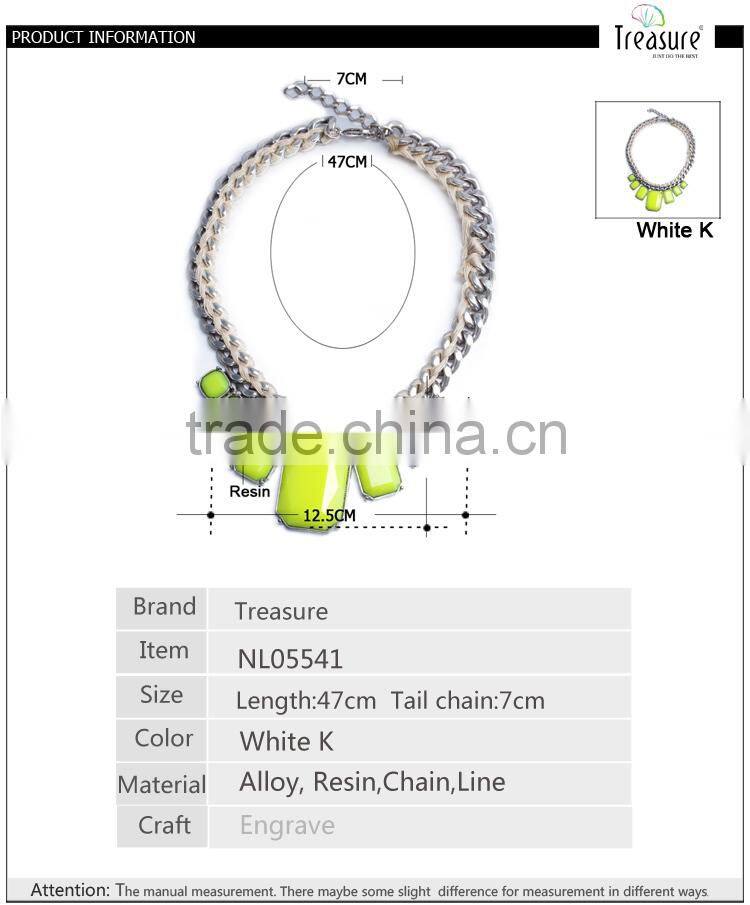 Best price jewelry fashion resin pendant chain choker necklace pendant jewelry wholesale in china