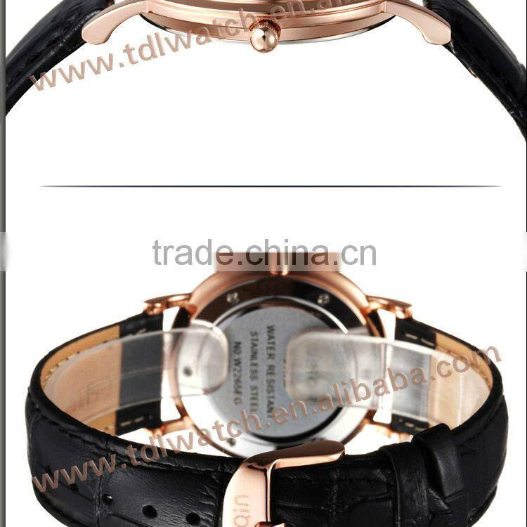 Fashion Genuine leather watch Ultra Thin Watch high quality watches stainless steel case luxury watch leather watch