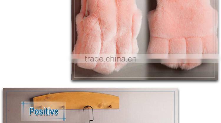 lady v-neck pink faux fur gilet