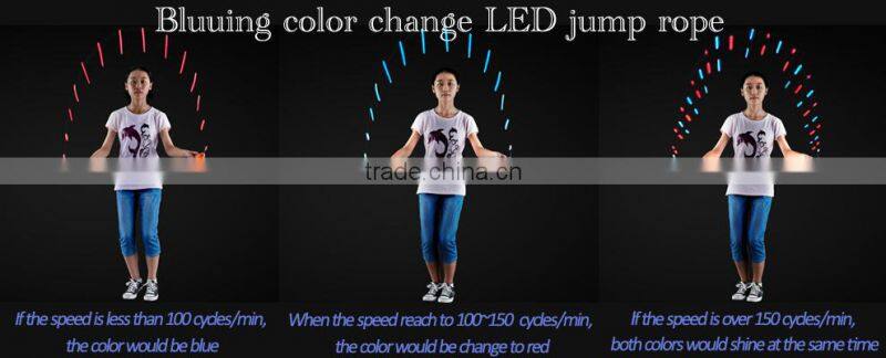 Hot sale 2015 new design smart color change electronic LED light up skipping jump rope