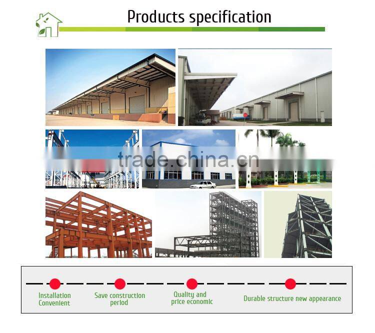 light steel structure building for warehouse and workshop