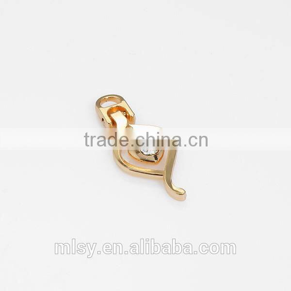 Special design shape gold zipper puller bag accessory Brightness B1-80003