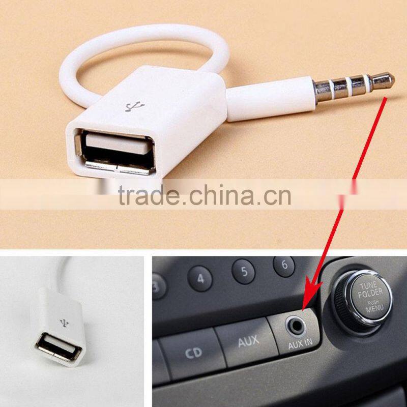 3.5mm Male AUX Auxiliary Audio Plug Jack to USB Cord