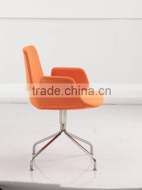 Multicolor choose swivel hotel lounge chair with steel base/swivel chair with footrest/egg lounge chair