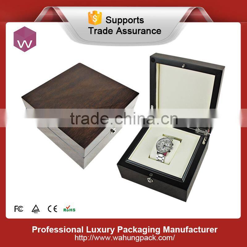 Custom Black Color Mens Leather Watch Box (WH-1740JL)