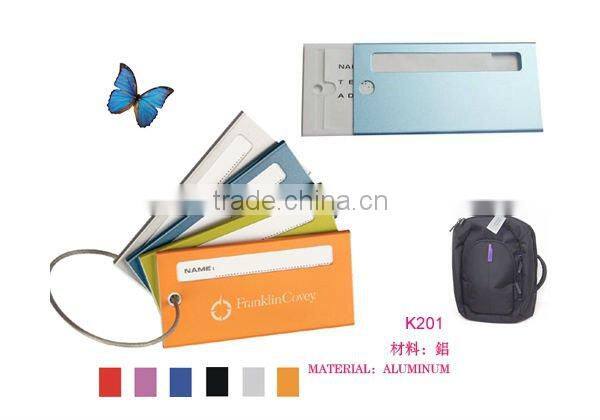 Plastic luggage tag