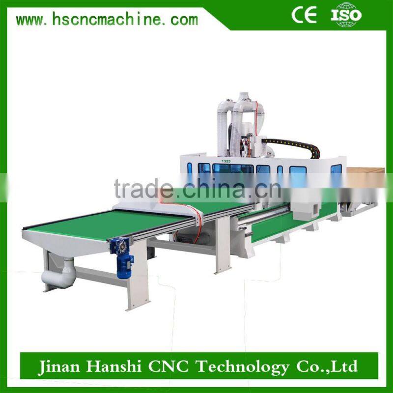 HS1325A three steps High Frequency Wood Board engraving and milling Joining Machine