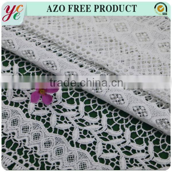 Keqiao supplier high quality battenburg lace fabric nylon spandex lace fabric for dressing