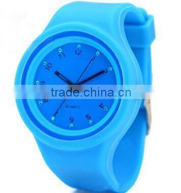 Silicone Slap Strap Wrist Watch With Silicone Watchstrap