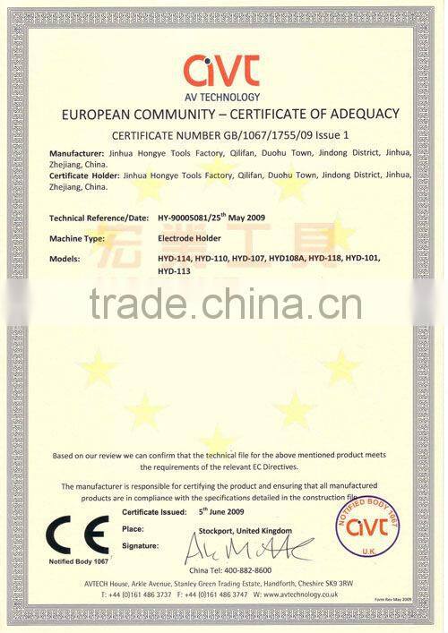 heavy duty CE approved Korean type welding electrode holders