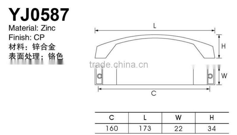 Furniture handle, kitchen cabinet handle, zinc alloy handle