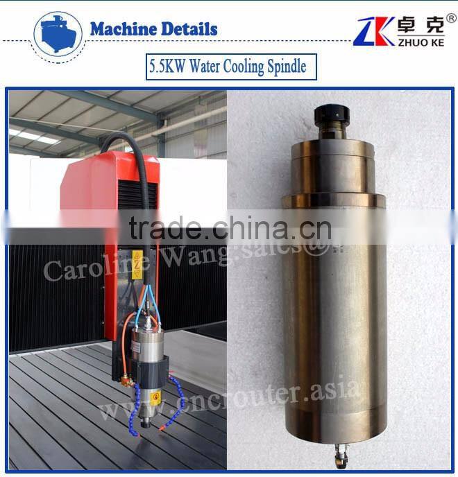 PCI NcStudio Controller Stone CNC Router Machine ZK-1325 With 5.5KW Big Power Water Cooling Spindle&Hybird Servo Motor