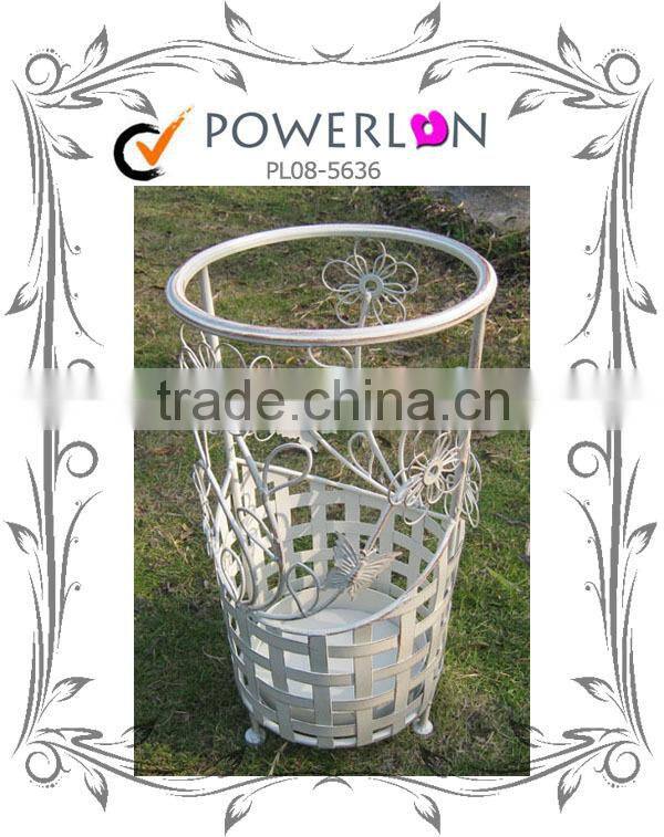 Design Classic Antique Wrough Iron Umbrella Stand Storage Holder Ornament For Garden Decoration TS05 G00 C00 X00 PL08-5636