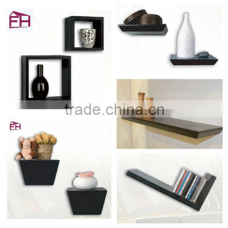 decorative wood wall display shelves