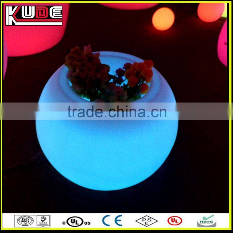 hot selling decorative plastic led flower pots/ planters pot with colorful