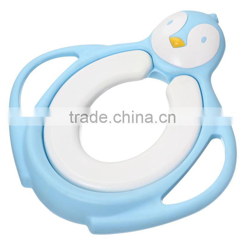 New designing penguin modeling portable baby toilet seat,children closet seat ring
