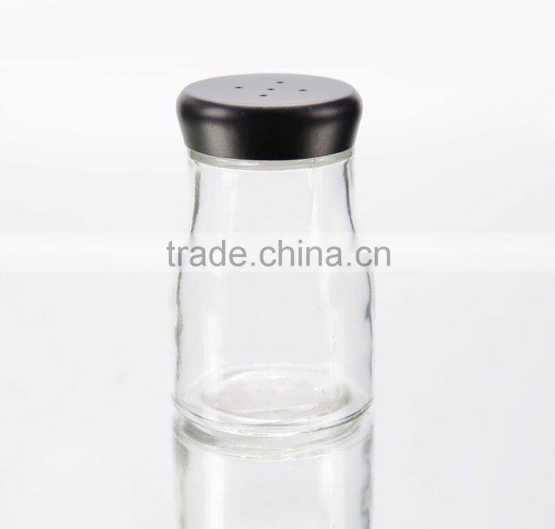 Clear Small Salt & Pepper Jar with Plastic