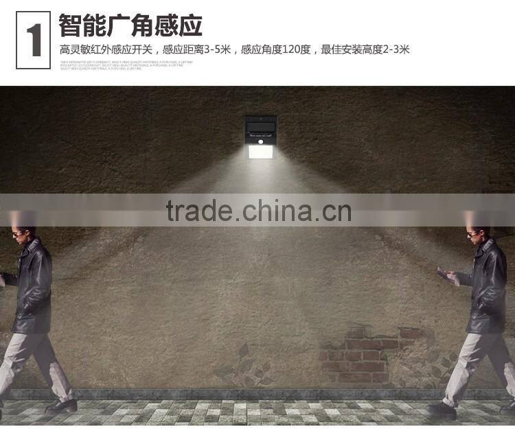 Vintage waterproof IP 66 low price 18LM 2V 120MA solar wall lamp light for hotel garden