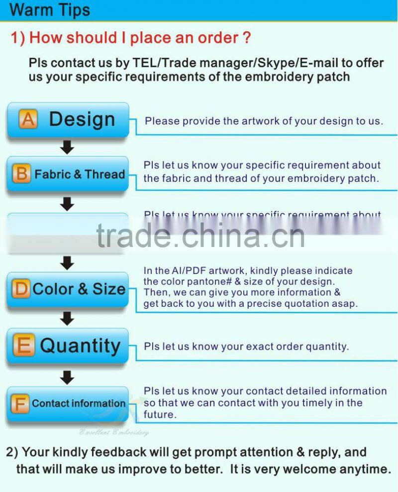 Trade Assurance heat-cut embroidered jeans badge