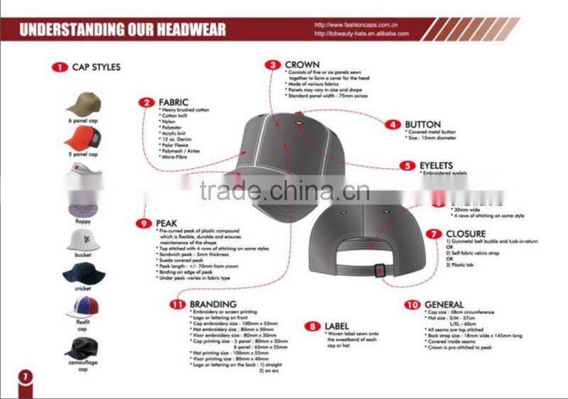 Wholesale hats 6 panel custom 100% cotton baseball cap