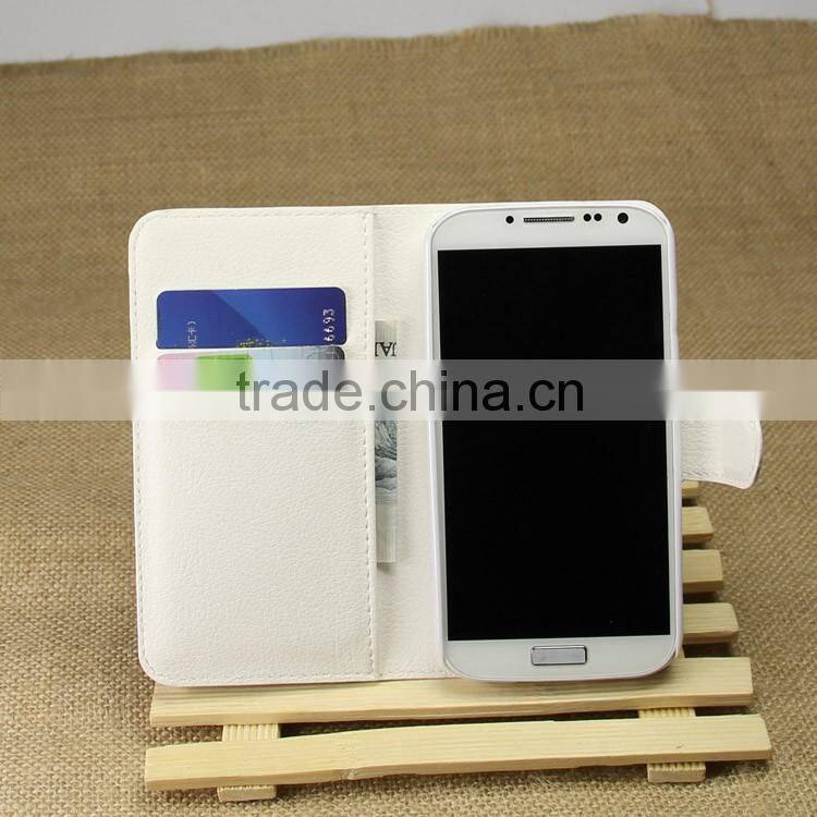 Wholesale Folio Stand Case for Samsung GALAXY S4 i9500 PU Leather Flip Cover with Wallet