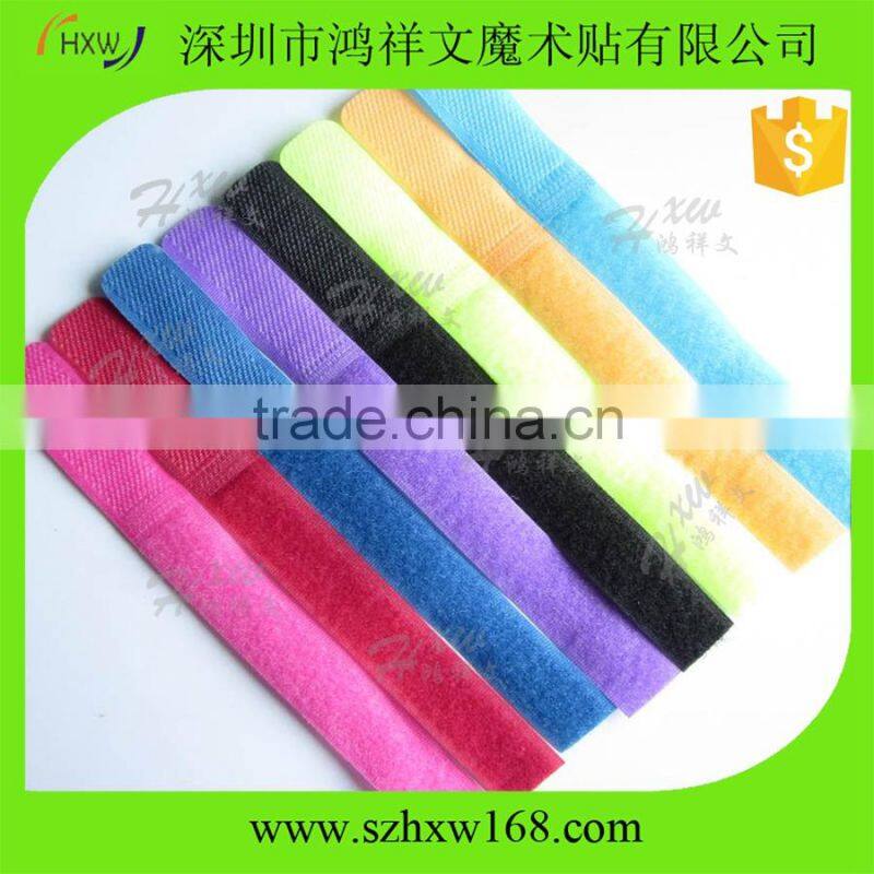 20*180mm custom colored reusable hook loop cable straps