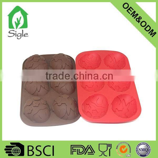 100% food grade Easter egg silicone cake mold muffin pan cupcake mold