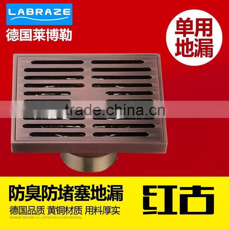 LABRAZE LE8501H bathroom/kitchen brass floor drains with Antique brushed