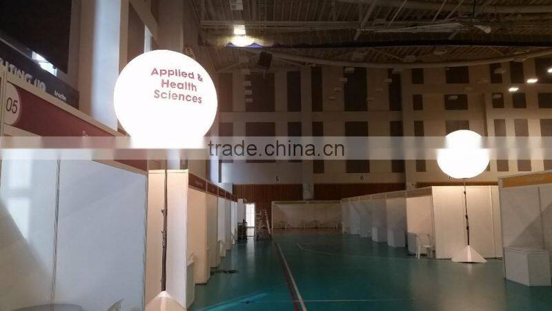 hot sell 1.5m Diameter Advertising Inflatable Trip led Balloon with printed stand LED Balloon for Concert or Action or Party