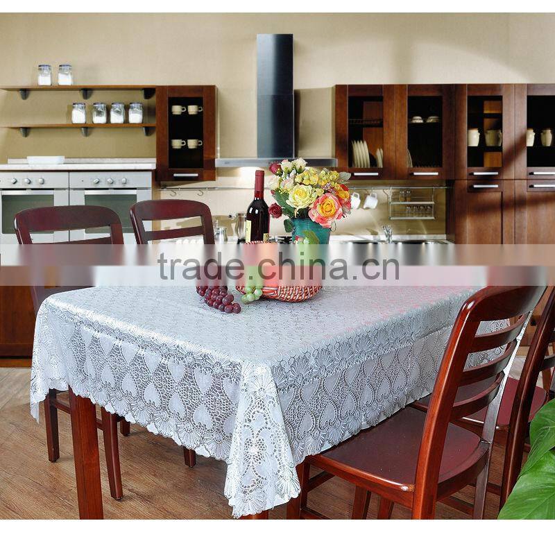 137X182CM Golden Lace Vinyl Tablecloth
