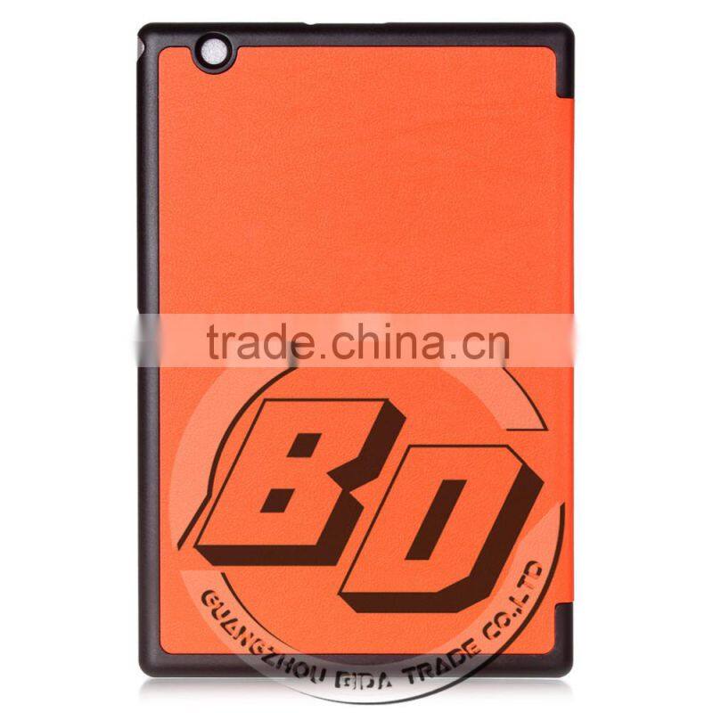 Fashionable Popular Three Folds Ultrathin Stand PU Leather tablets cases For Sony Xperia Z4 Tablet fast delivery
