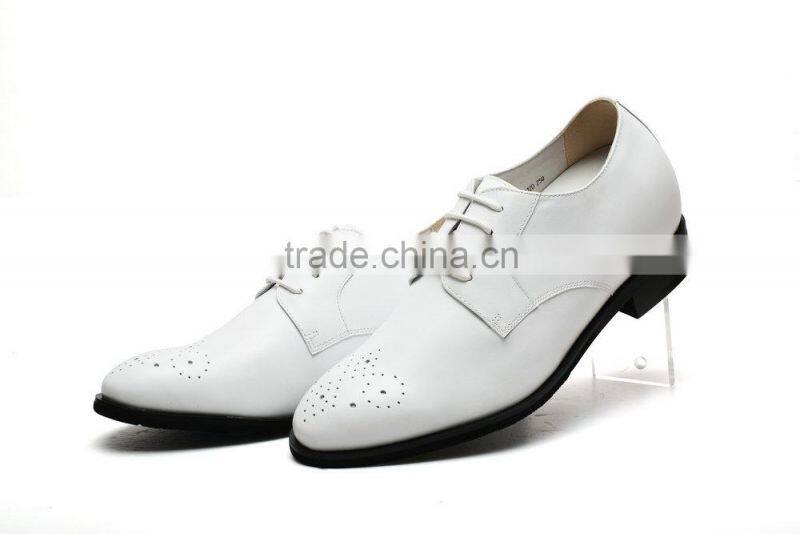 High class height increasing white wedding shoes spain shoes/high heel shoes men india/buy shoes online