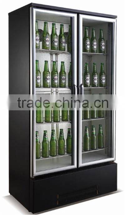 110v glass door display drinks cooler big 220v volume beer refrigerator for supermarkets dual door beer coolers