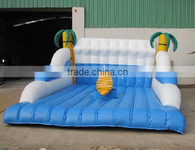 Inflatable surf board/inflatable surf simulator