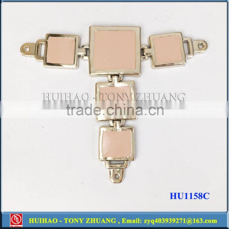 Pink color plastic flip flops buckle chain HU1158C