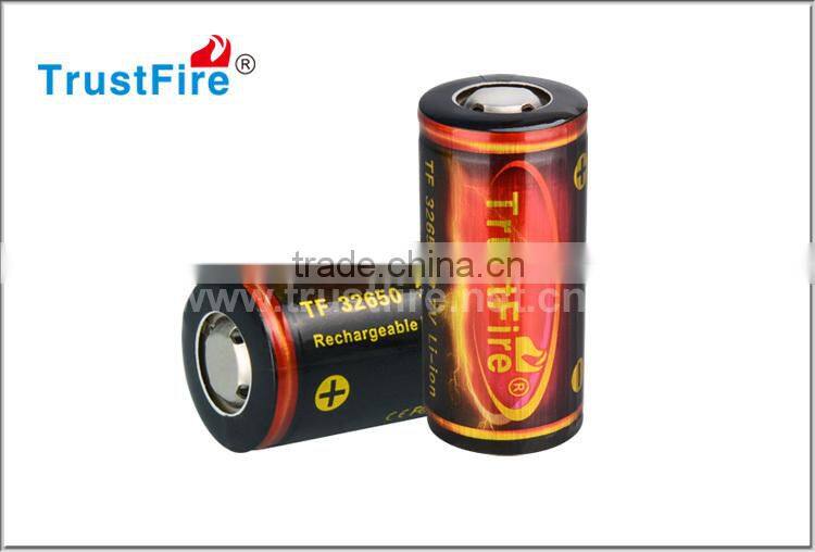 TrustFire 32650 6000mAh Li-ion rechargeable battery 3.7V/4.2V D size lithium battery rechargeable with PCB
