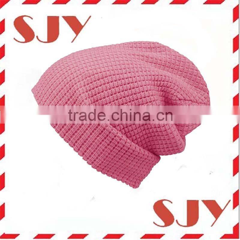 100%Cotton Blank Wholesale Knit Long Slouchy Beanie Hat