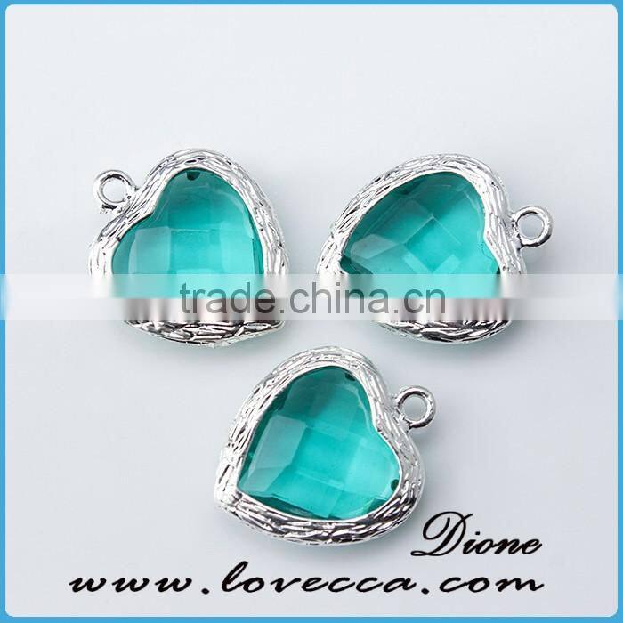 2016 Tear Drop Pink Clear Crystal Stone Pendant