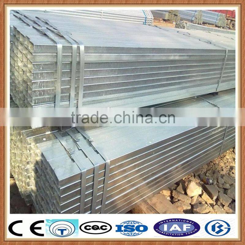 galvanized square pipe/ galvanized square tube