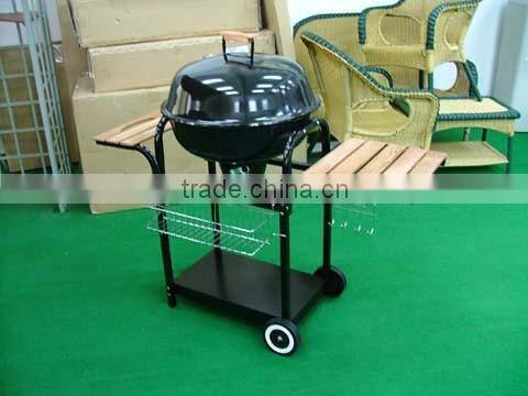 Wooden Side Table Trolley Table BBQ Barbecue Grill