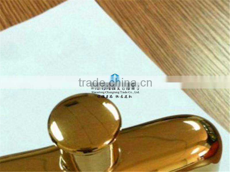 304 Stainless Steel Whisky Bott Beautiful Outdoor Portable 6oz Rose Gold Plating Hip Flask 170ml Portable Stainless Steel Bottle