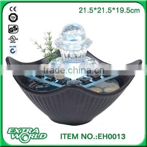 modern decor ornaments white ceramic iron glass water fountain lights change color creative home living room study