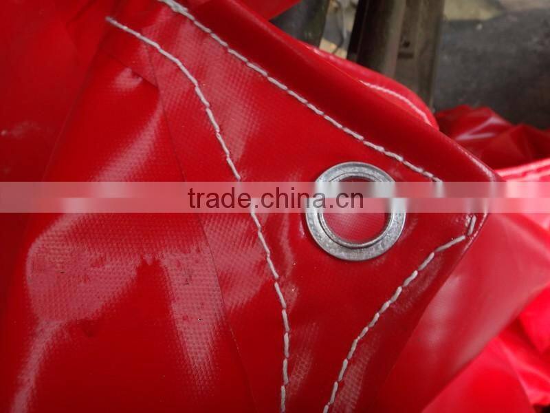 Red Vinyl Coated 14 oz Heavy duty Red Vinyl Tarps,Super Quality 14oz Vinyl Tarps