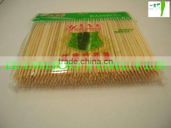 280pcs per bag Cello wrapped bamboo Toothpick