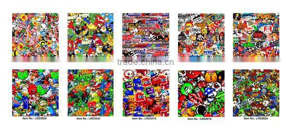A4 sticker bomb box Package Liquid Image water transfer printing film patterns hydrographic film hydro dipping film NO.A4SB20V1